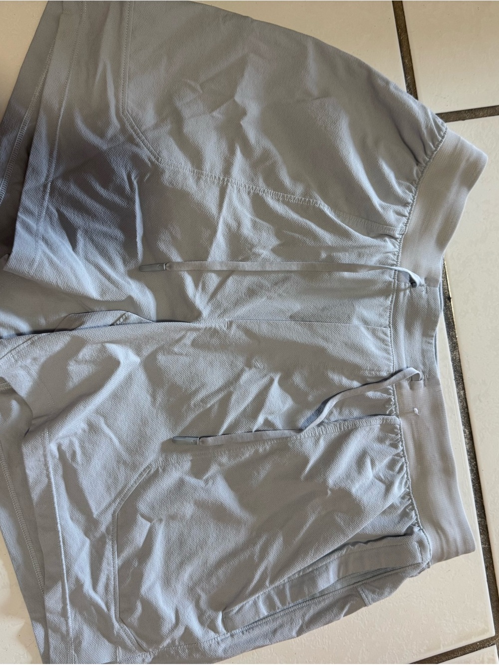 lululemon athletica Men's Light Gray Performance Drawstring Shorts